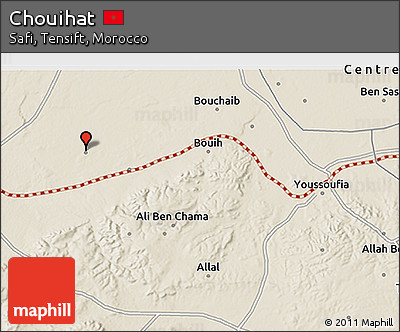 Shaded Relief 3D Map of Chouihat
