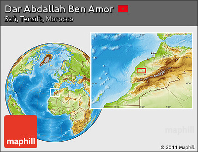 Physical Location Map of Dar Abdallah Ben Amor