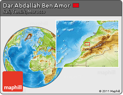 Physical Location Map of Dar Abdallah Ben Amor