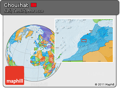 Political Location Map of Chouihat
