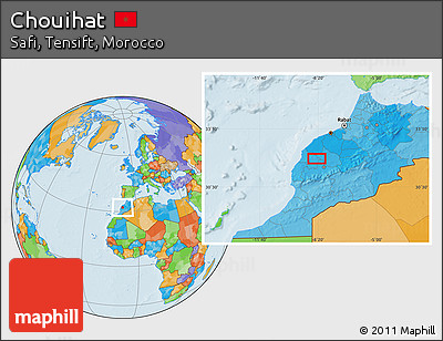 Political Location Map of Chouihat