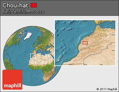 Satellite Location Map of Chouihat