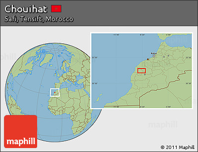 Savanna Style Location Map of Chouihat