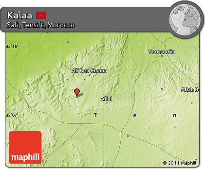 Physical Map of Kalaa