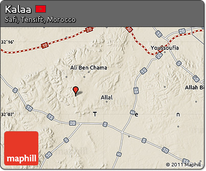 Shaded Relief Map of Kalaa