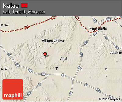 Shaded Relief Map of Kalaa