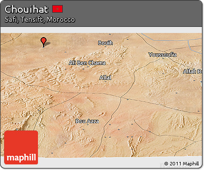 Satellite Panoramic Map of Chouihat