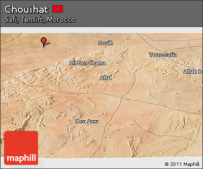 Satellite Panoramic Map of Chouihat