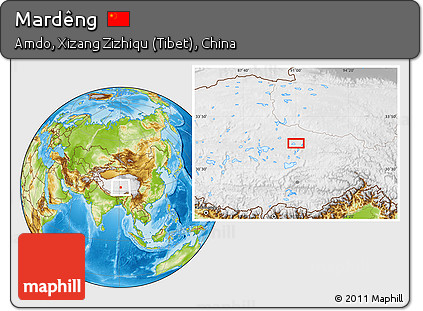 Physical Location Map of Mardêng