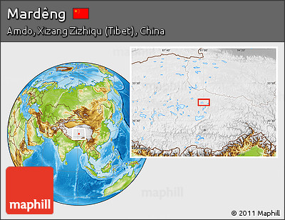 Physical Location Map of Mardêng