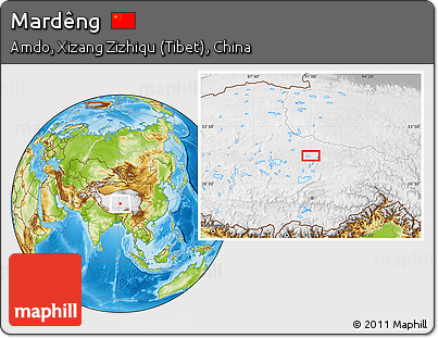 Physical Location Map of Mardêng