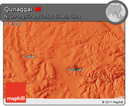 Political 3D Map of Qunaggai