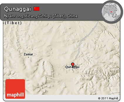 Shaded Relief 3D Map of Qunaggai
