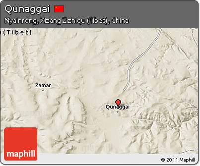 Shaded Relief 3D Map of Qunaggai