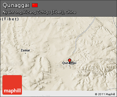 Shaded Relief 3D Map of Qunaggai
