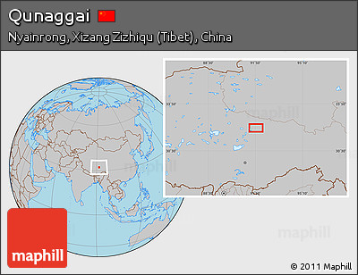 Gray Location Map of Qunaggai