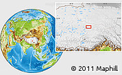 Physical Location Map of the area around 32° 8' 5" N, 91° 52' 30" E