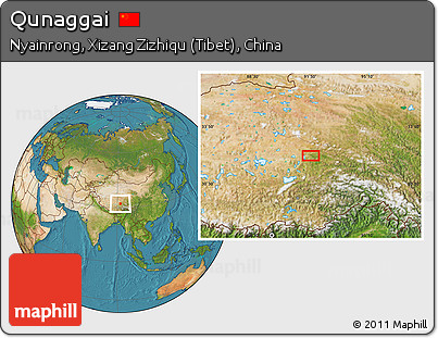 Satellite Location Map of Qunaggai