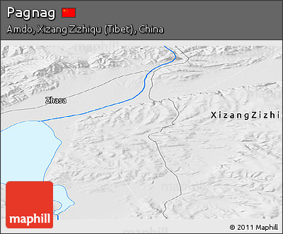 Physical Panoramic Map of Pagnag
