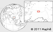 Blank Location Map of the area around 32° 8' 5" N, 94° 25' 30" E