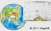 Physical Location Map of the area around 32° 8' 5" N, 94° 25' 30" E