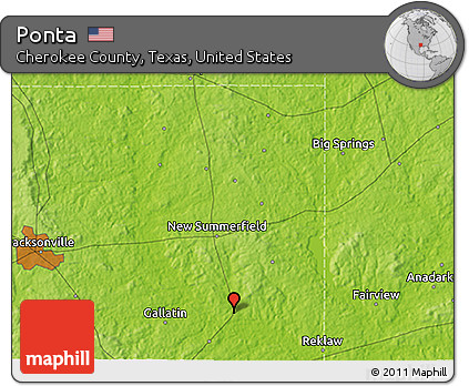 Physical 3D Map of Ponta