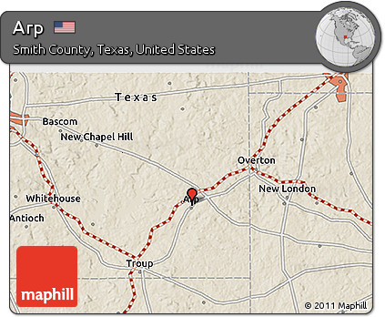 Shaded Relief 3D Map of Arp