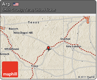 Shaded Relief 3D Map of Arp
