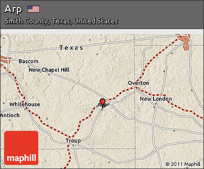 Shaded Relief 3D Map of Arp