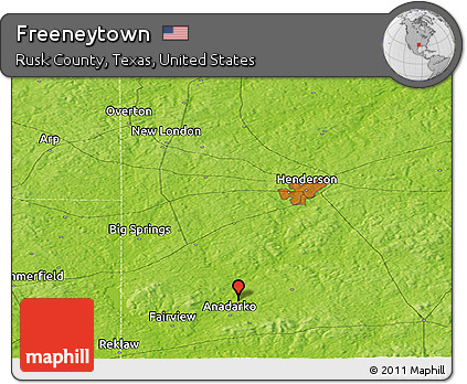 Physical Panoramic Map of Freeneytown