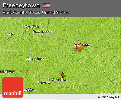 Physical Panoramic Map of Freeneytown
