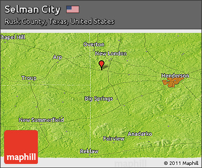 Physical Panoramic Map of Selman City