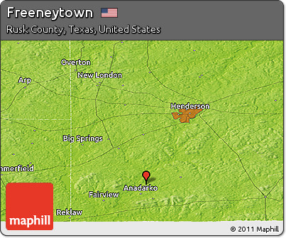 Physical Panoramic Map of Freeneytown