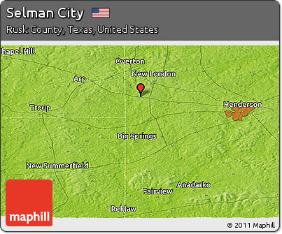 Physical Panoramic Map of Selman City