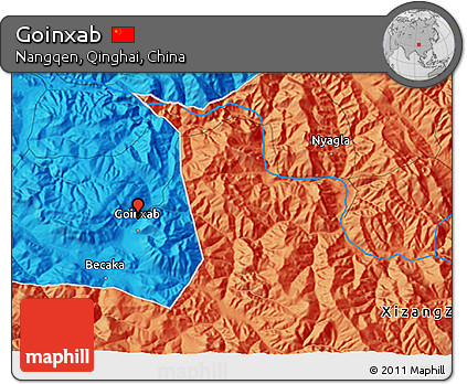 Political 3D Map of Goinxab