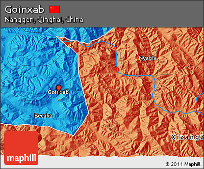 Political 3D Map of Goinxab