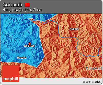 Political 3D Map of Goinxab