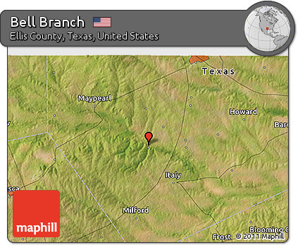 Satellite 3D Map of Bell Branch