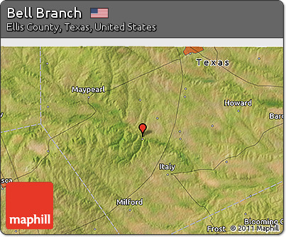 Satellite 3D Map of Bell Branch