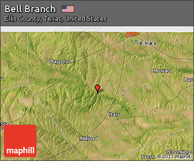 Satellite 3D Map of Bell Branch