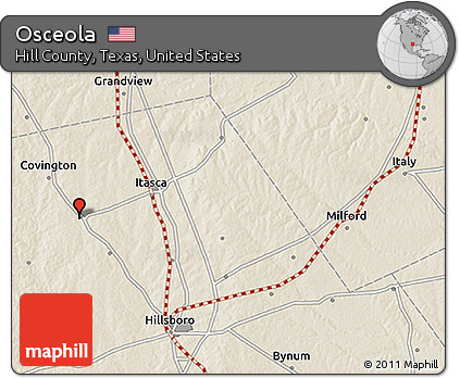 Shaded Relief 3D Map of Osceola