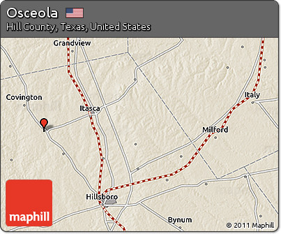 Shaded Relief 3D Map of Osceola