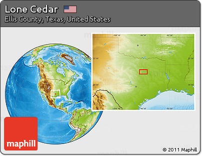 Physical Location Map of Lone Cedar
