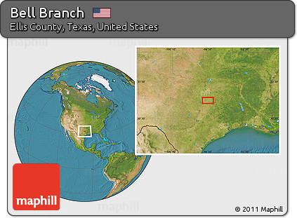 Satellite Location Map of Bell Branch