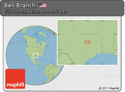 Savanna Style Location Map of Bell Branch