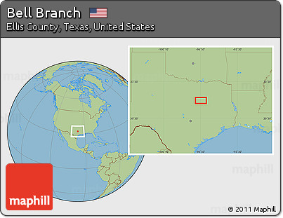 Savanna Style Location Map of Bell Branch
