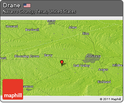 Physical Panoramic Map of Drane