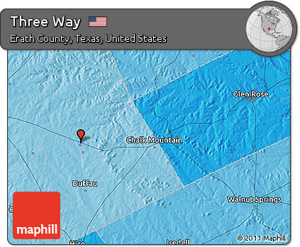 Political 3D Map of Three Way