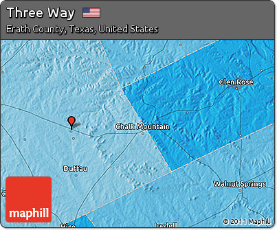 Political 3D Map of Three Way