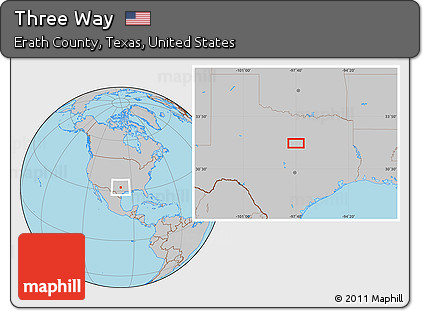 Gray Location Map of Three Way